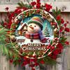 Weihnachtsdekorationsschild, hängende Innendekorationen, 2D flache Holzprodukte mit Schneemannmuster, Weihnachtsgeschenke für Freunde und Familie