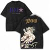Anime JoJo's Bizarre Adventure Dio Potisk Tričko Unisex Krátký Rukáv Oblečení Praná Bavlna Tričko Retro Unisexga Tričko Harajuku Tričko