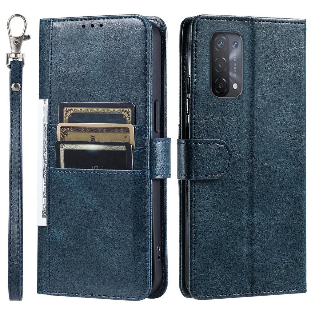 Cover for OPPO A95 4G,A74 5G,A54 Retro PU Leather Flip Wallet Phone Case Multi Card Slots