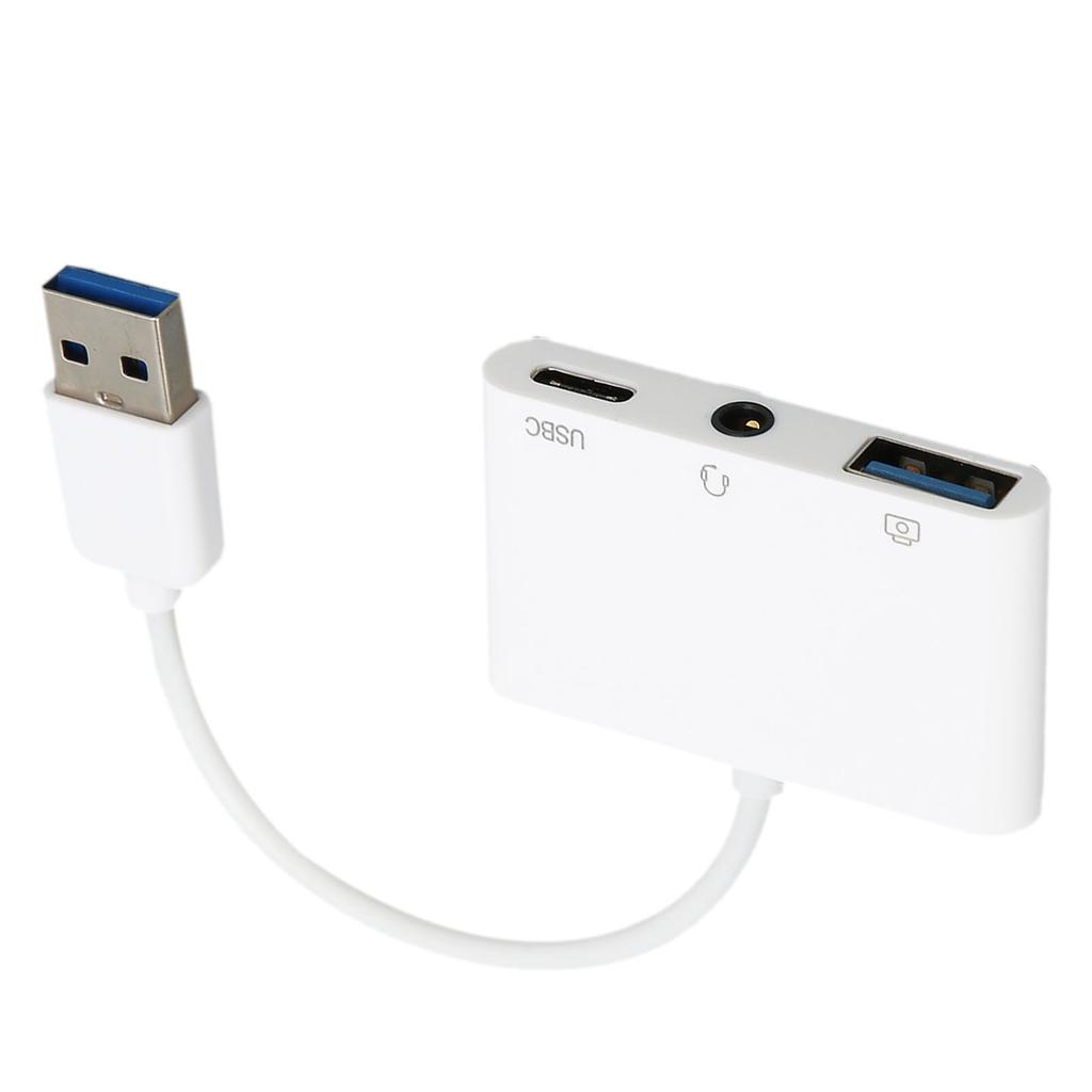Headset Charger Adapter Multifunction Upgrade Experience 3 In 1 Male To Female USB3.0 To 3.5 Mm