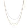 Laila Pearl Chain Necklace  2ps Set 