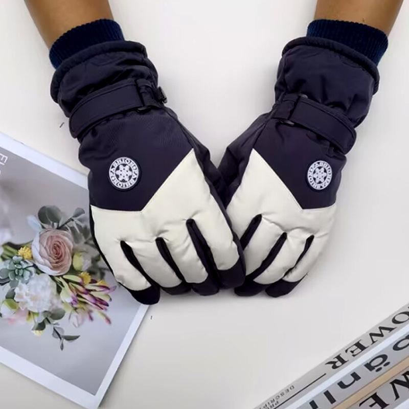 Unisex Winter Touchscreen Ski Gloves - Velvet Lining, Anti-slip, Windproof, Warm Sports Gloves