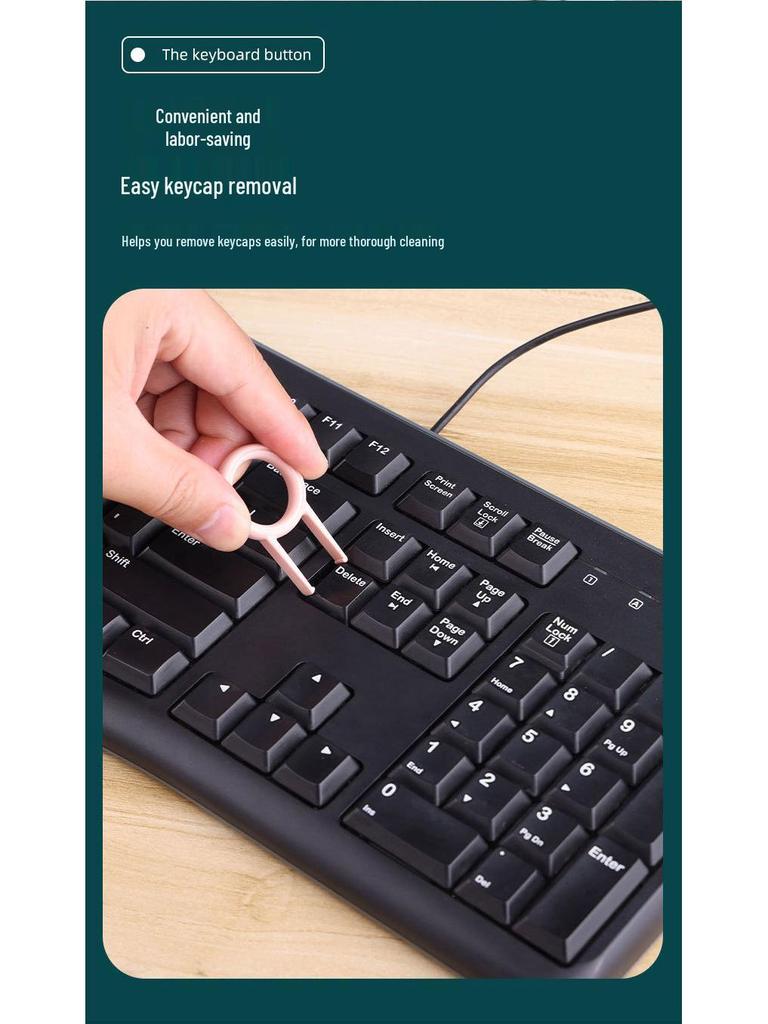 Q6E7 7-in-1 Multifunctional Cleaning Tool Set: Keyboard, Earphone, and Phone Dust Remover.