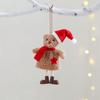 Christmas Tree Decorations Santa Hat Bear Christmas Ornament Fabric Doll Small Pendant For Home Party And Holiday