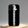Lace   Phone Case For iPhone 17,16,15,14,13,12,11 Plus,Pro Max,XS,Soft Silicone Black Cover