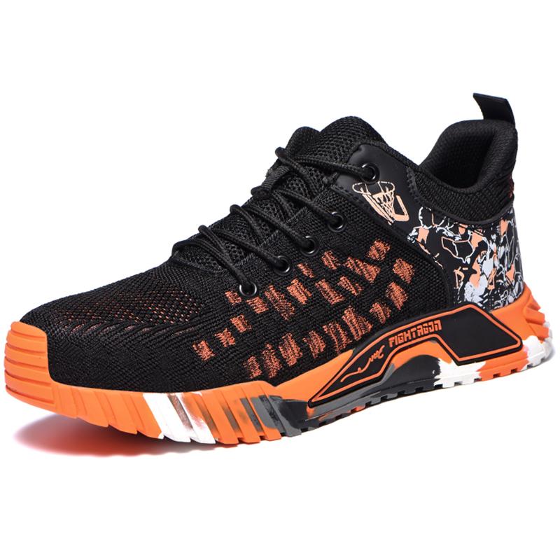 Steel Toe Work Shoes Safety Boots Anti-smashing Safety Shoes Men Footwear Construction Breathable Sneakers Work Boots Shoes Male