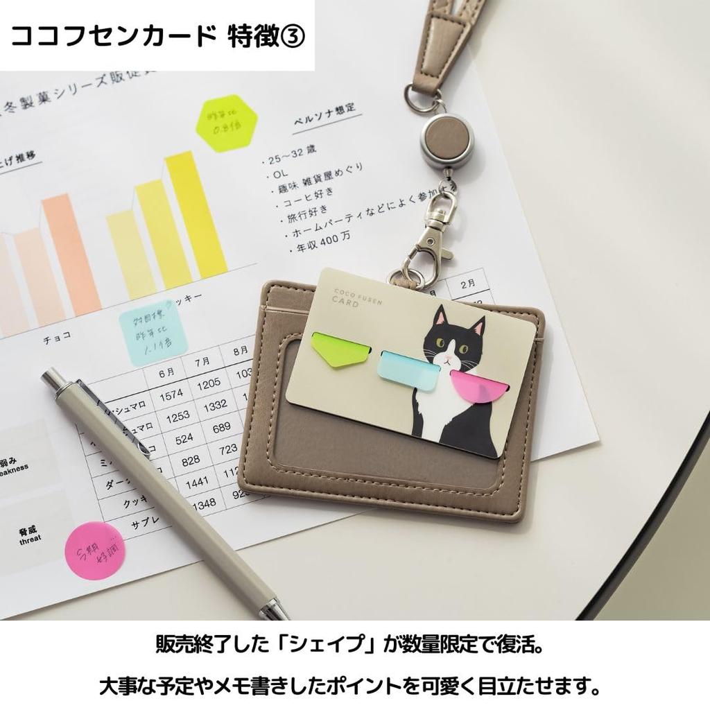 Kanmido Coco Fusen Card Sticky Notes, Limited, M, Rabbit, CFC-8001