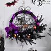 Halloween Wreath With Fake Skulls Spooky Balls Haunted House Party Door Decor