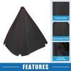 ACROPIX Shift Boot Car Shift Knob Boot Dust Artificial Red Black Cover, Cover, Universal, Leather, Seam,