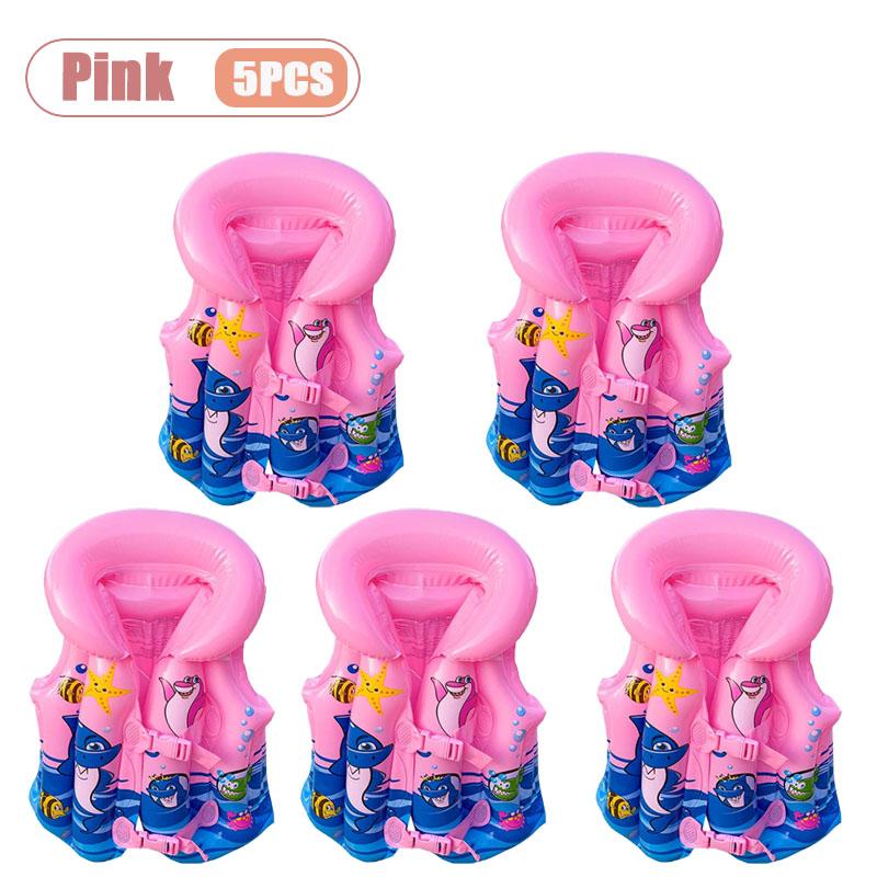 1-5PCS Inflatable Life Vest for Kids Swimming Floatie Toddler PVC Buoyancy Vest Children‘s Swim Jacket for Pool Beach Safety