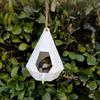 Cyberpunk Style Hanging Bird Feeder Semi Enclosed Large Capacity Bird Feeding Station Rainproof Plastic Bird Feeder House