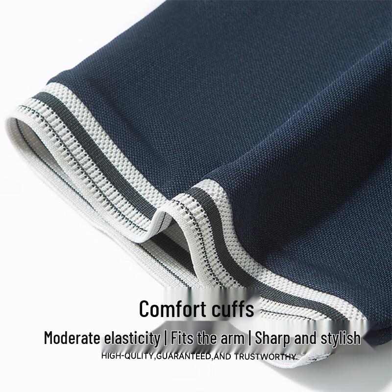 MUSHILANG Men's 10A Antibacterial Linen Silk Cooling Polo Shirt
