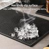 PVC Rubber Draining Mat Non Slip Heat Insulation Square Wine Glass Table Pad for Bar Counter Drying