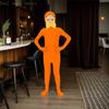 Fake Mustache Jumpsuit Costume Full Body Halloween Cosplay Costume Morph Suit  Halloween Party