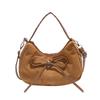 New bow handbag textured underarm bag women's autumn and winter portable shoulder bag casual messenger bag