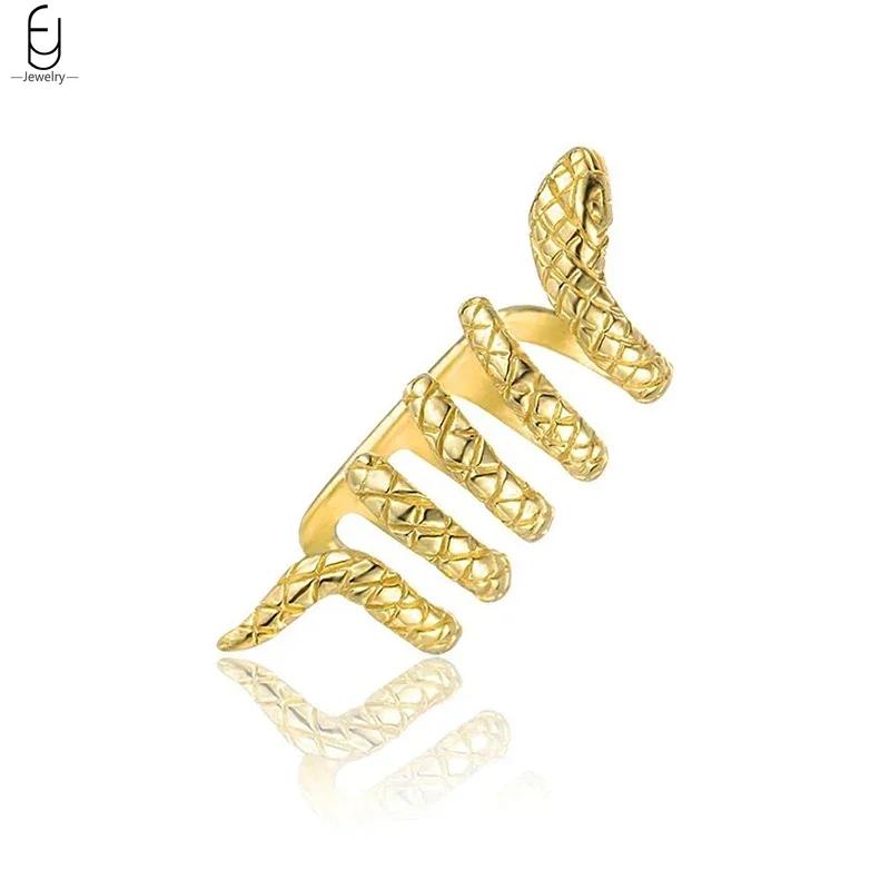 925 Silver Needle Vintage Snake Earrings Women Gold Round Ear Clips Punk Style Fashion Hoop Earrings Women Jewelry