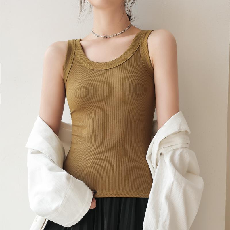 Women Sleeveless U Neck Tees T Shirt Ladies Tee Shirt Street Vest Wear Top