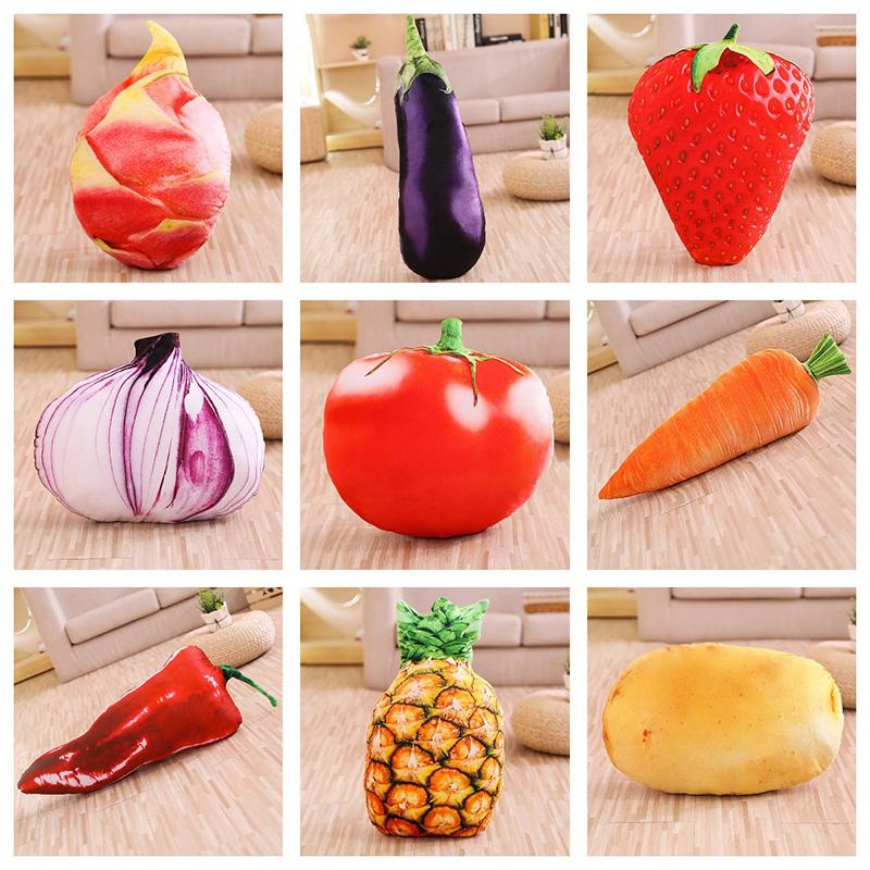 Simulation Plush Fruit Toy Vegetable Pillow Sofa Cushion Home Decor Gift Girls