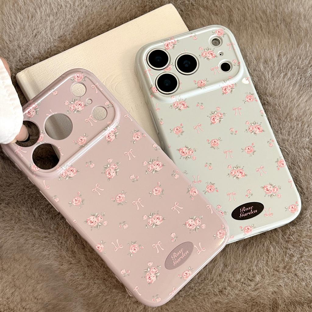 Frosted Crushed Rose Flower Case Suitable for Apple 17 Pro Max, iPhone 16, Beautiful 1513, Anti-drop 14