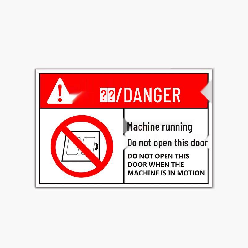 Do Not Open This Door  Safety Warning Stickers
