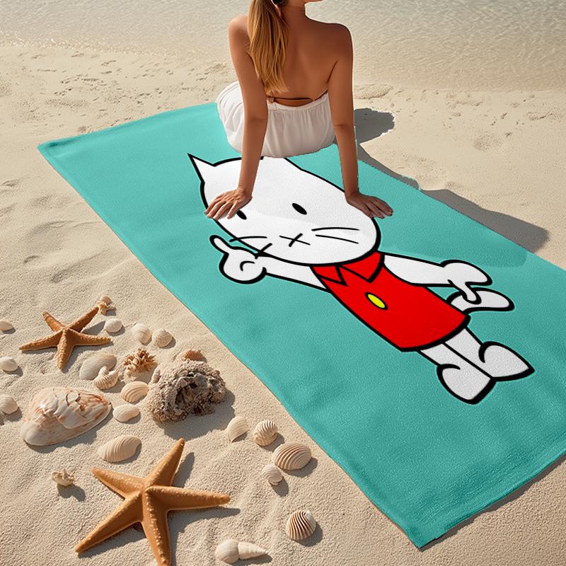 Ultra-Soft Beach Towel with Musti Theme,Ideal for Pool - Camping, Diving - Perfect Travel Essential, Vibrant Beach Towel.