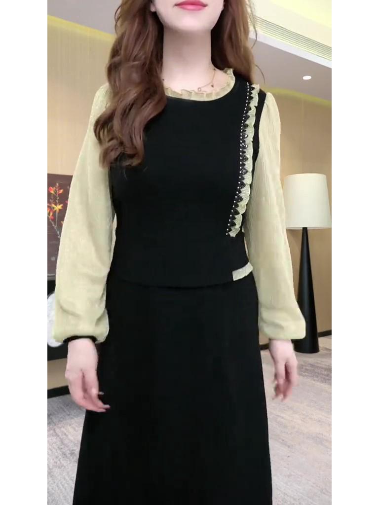 Spring Light Luxury Slimming Plus Size Casual Commute Dress for Women