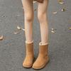 Snow Boots New Medium Boots Warm Women's Winter Cotton Versatile Short Boots Casual Flat-bottomed Boken Women's Cotton Shoes