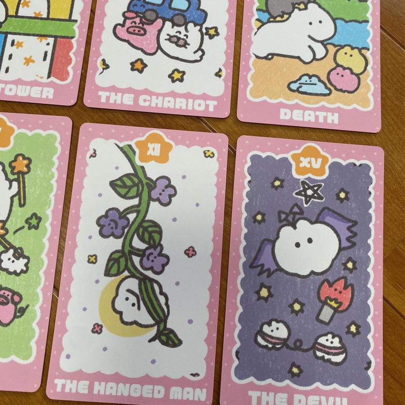 Mokmok Chan Tarot 78pcs Kawaii Cards Entertainment Playing Card Board Game