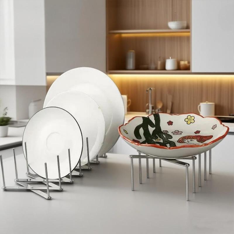 Adjustable Kitchen Rack Stainless Steel Dish Drainer Expandable Utensil Holder Pot Lid Organizer Space Saving Countertop Storage Shelf Drying Rack