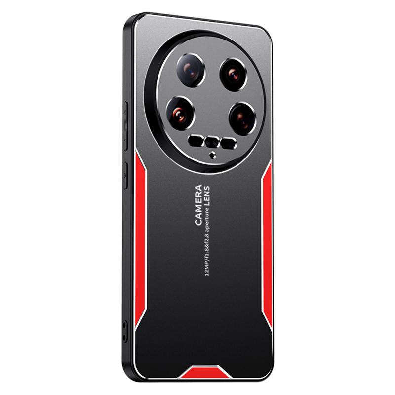 

For Xiaomi 14 Ultra Aluminum Alloy+TPU+PC Phone Case Anti-Scratch Cell Phone Cover Red