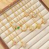 Drehbare florale Titanstahl Halskette - Minimalistisches Vintage Design