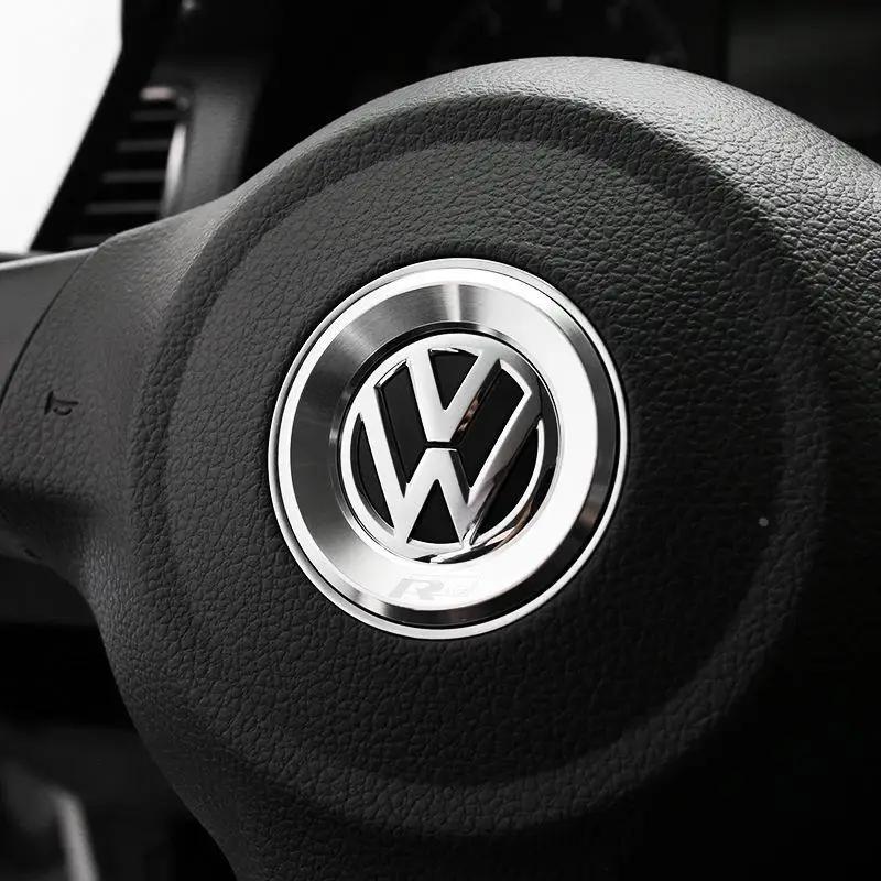 Für VOLKSWAGEN VW Auto Lenkrad Auto Emblem Aufkleber Zubehör Für Volkswagen VW R-line GTI R Polo Golf Touareg Passat Mag