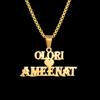 Customized Names Pendant Necklace Stainless Steel Personalized Jewelry Cuban Thick Chain for Men Women Detachable Necklace Gift