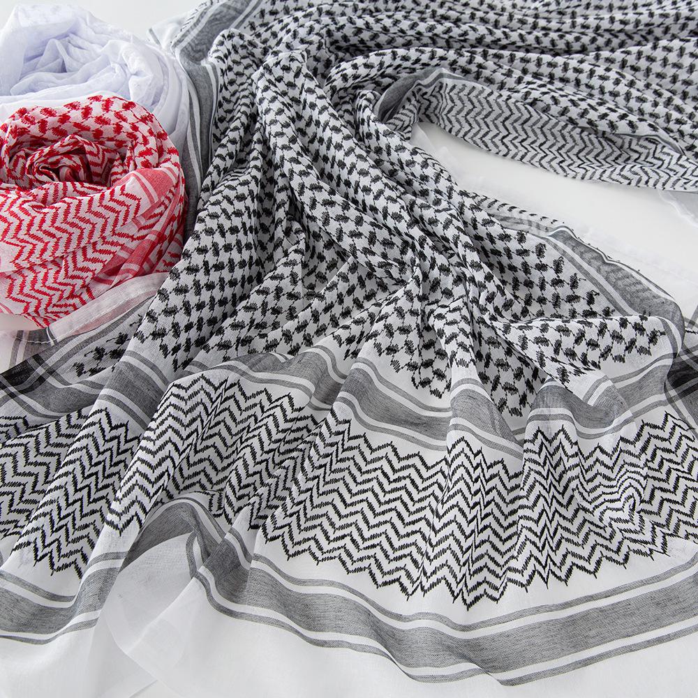 Men's Classic Jacquard Arab Headscarf - Ethnic Middle Eastern Square Scarf