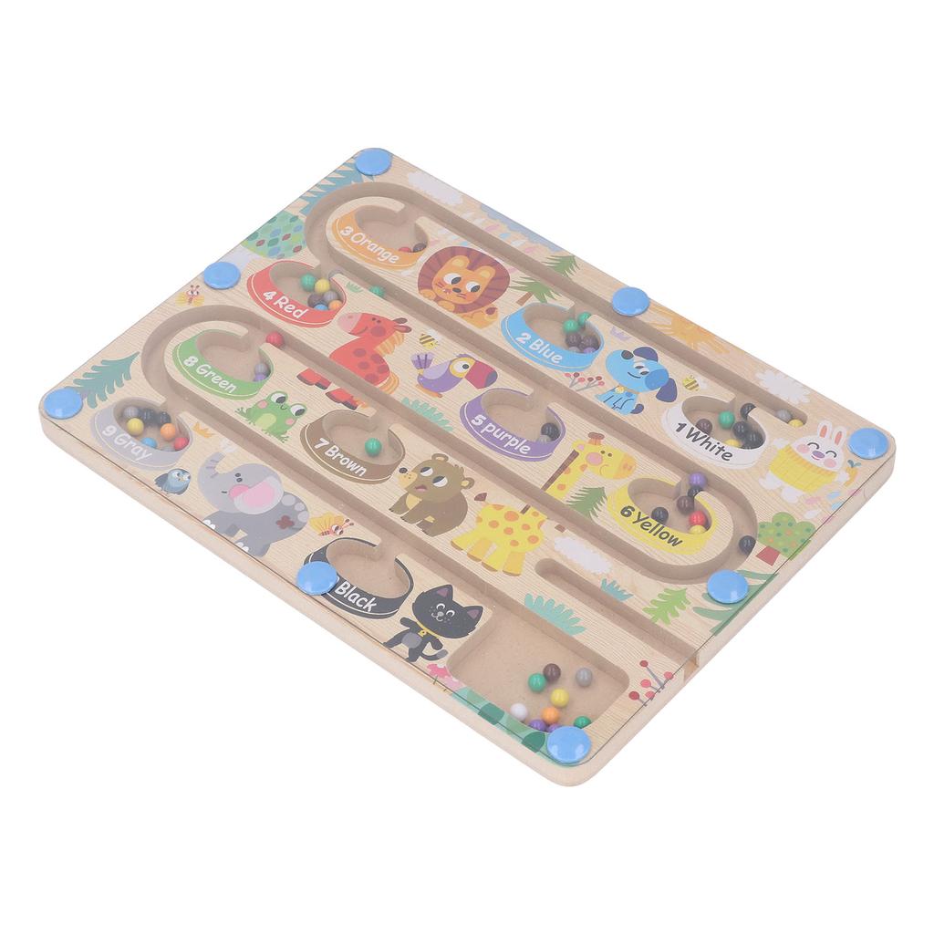 Magnetic Counting Toy Educational Wooden Color Number Matching Puzzle Board for Toddlers Kids S