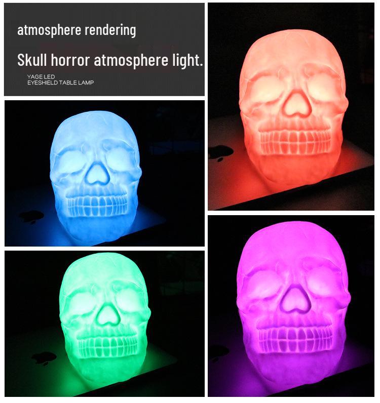 Remote Control LED Skull Light - Color-Changing Prank Gift Night Lamp
