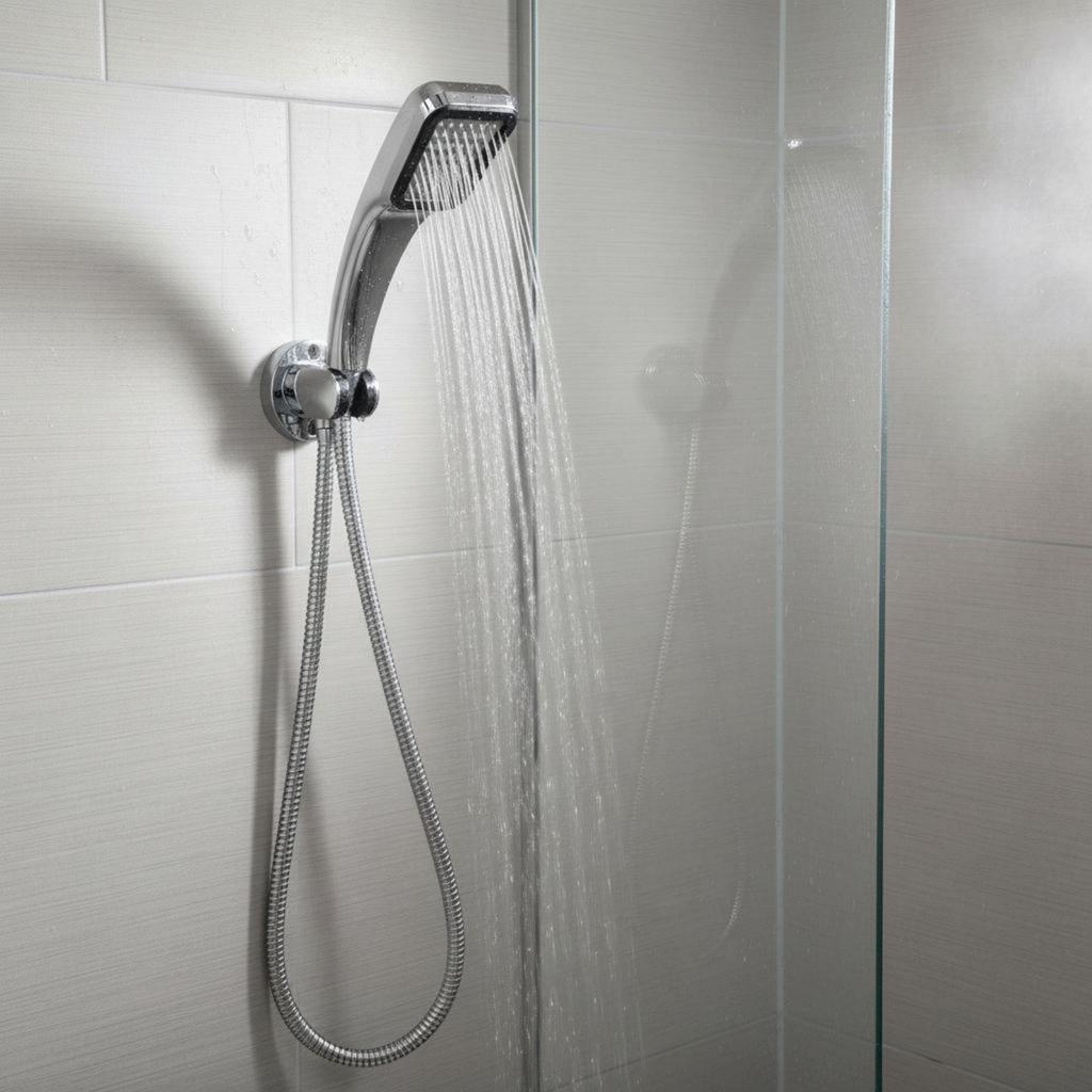 Handheld Shower Head Clog-Resistant Nozzles Handheld Shower Handset Rust Resistant Silver Finish