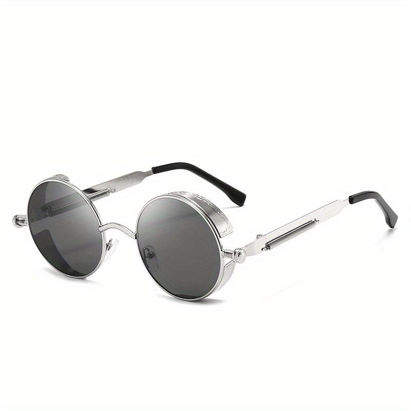 Classic Gothic Steampunk Sunglasses Luxury Men Women Retro Round Metal Frame Punk Party Driving Shades Sunglasses Non Polarized Glasses