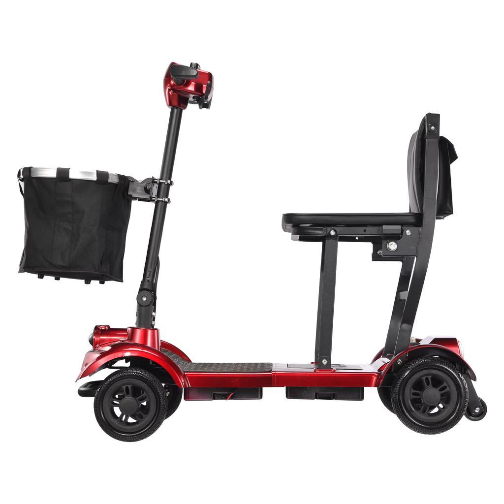 Jansno F1 Plus Mobility Scooter Red Lightweight Foldable 20-40KM Range