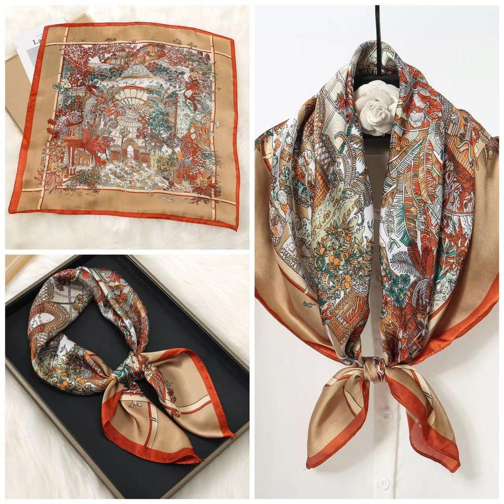 Eleganti Foulard di Seta da Donna Con Centinaia di Camicie, Assistenti di Volo, Decorazione Professionale, Protezione del Collo, Foulard, 70 Foulard Quadrati Piccoli.