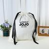 Custom Logo Cotton Canvas Drawstring Bag - Dustproof Storage & Gift Pouch