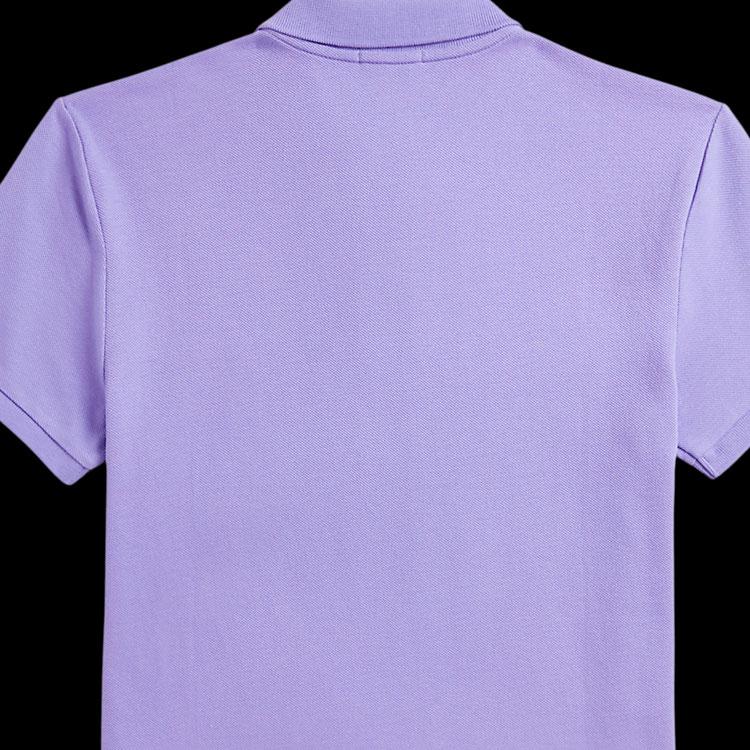 Polo Ralph Lauren Einfarbig Kurzarm Logo Gestickt Poloshirt Damen Tops Lila WMPOKNINB920188-500