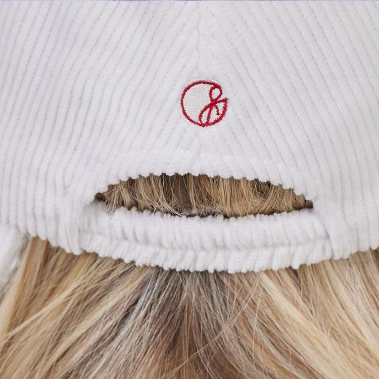 J.JANE Corduroy Ear Flap Ballcap (Ivory)