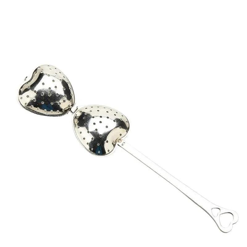 Design ve tvaru srdce Lžička Čajové sítko Filtr Suvenýr Svatební dárek Třpytivé Domácí pohodlí Kuchyňské náčiní