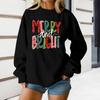 Women's Loose Comfortable Casual Fashionable Character Printing Round Neck Long Sleeved Sweatshirt