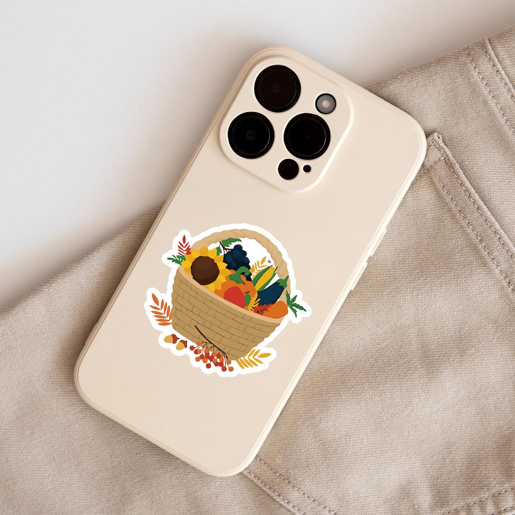 50 New Thanksgiving Series Graffiti Stickers, Cute Style Festival Stickers, Water Cup Waterproof Decorative Stickers