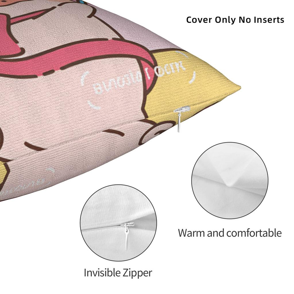 Cartoon L-Lulu Pig  Pillow Case  Soft Pillow Cover Kawaii Cushion Cover For Living Room Bed Chair