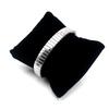 Women Men Stainless Steel Jewelry Elastic Bracelet For Unisex Metal Stripe Linked Bangle Silver Color