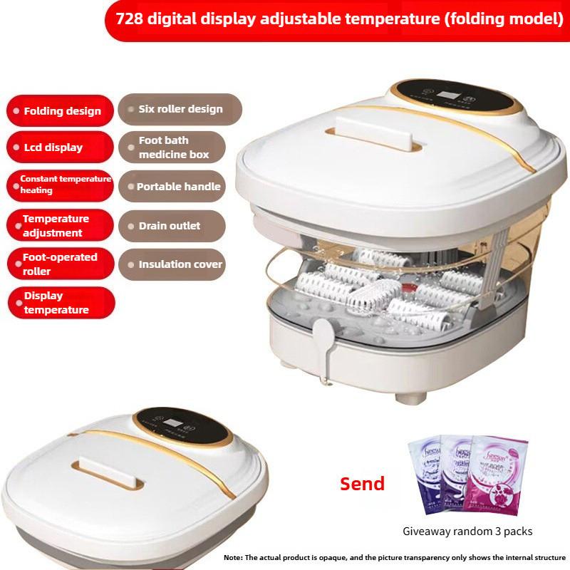 Small Foldable Foot Bath Tub Household Massage Foot Bath Bucket Electric Heating Constant Temperature Foot Bath Basin