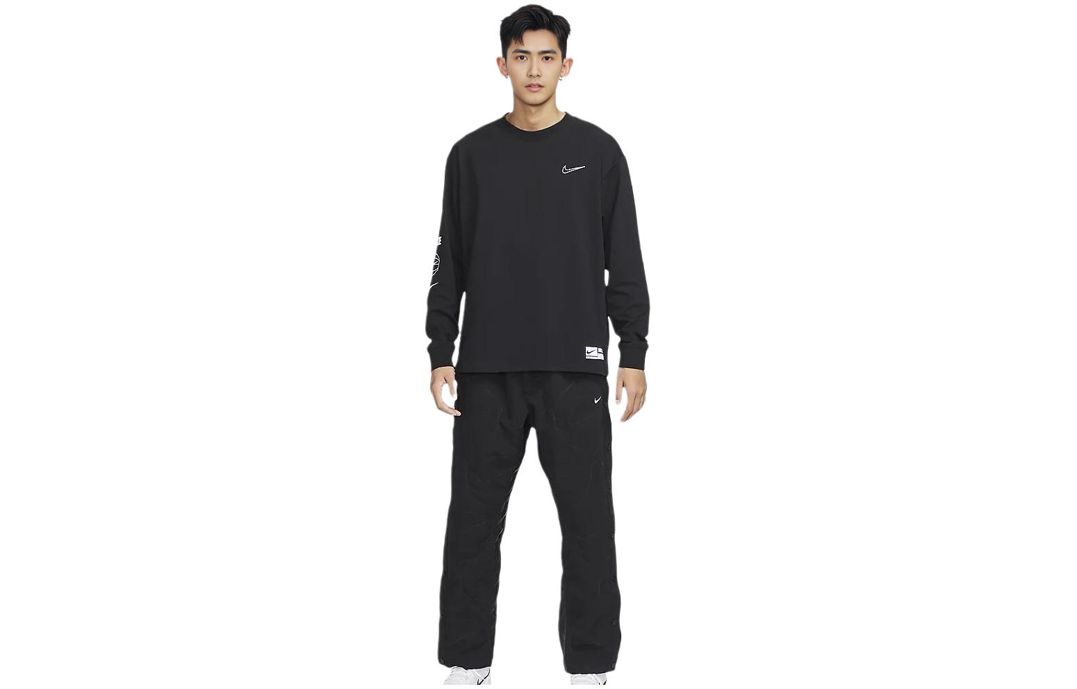

Nike Sweatshirts Men s Black Crew Neck Moderate Regular FN0800-010 XXXXL